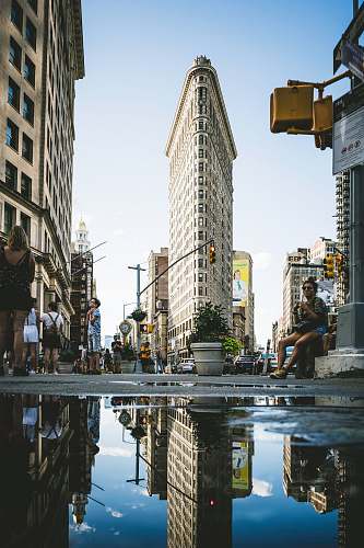 new york low angle photography of flatiron building building